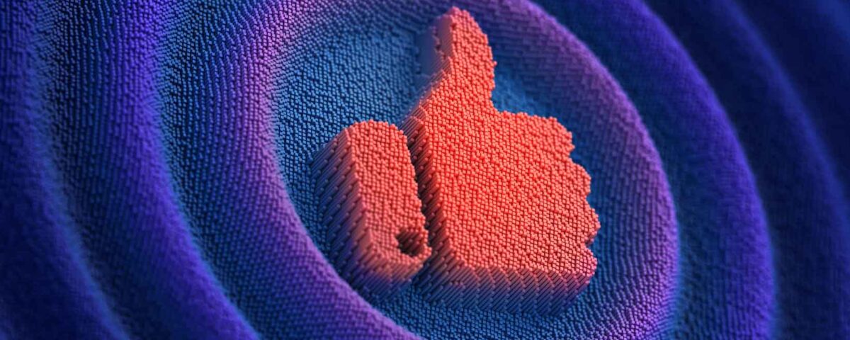Ilustração de like demonstrando a satisfação de usuários