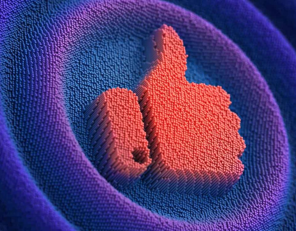 Ilustração de like demonstrando a satisfação de usuários