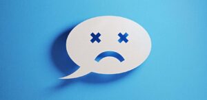 ilustração de um comentário triste