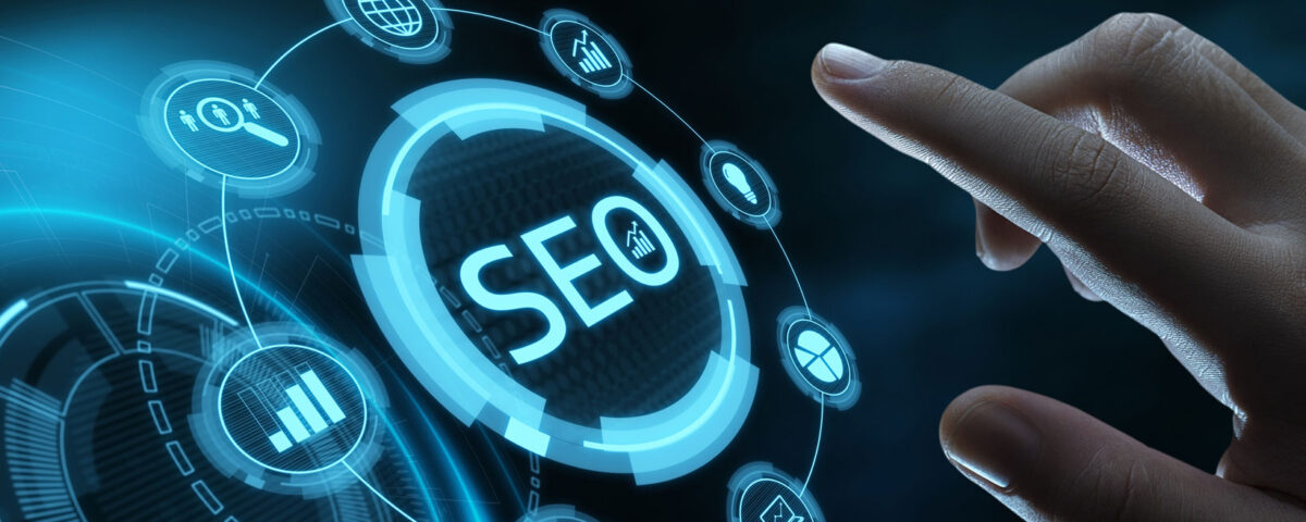 ilustração de seo em um estilo futurista