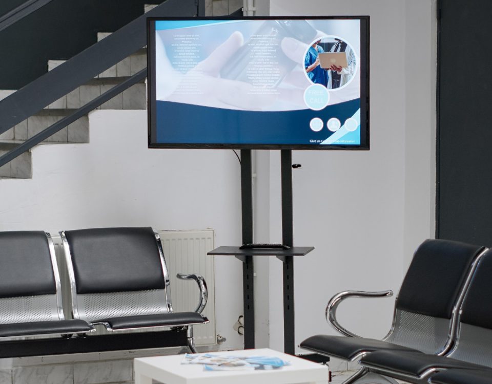 Sala de espera do hospital com Digital Signage