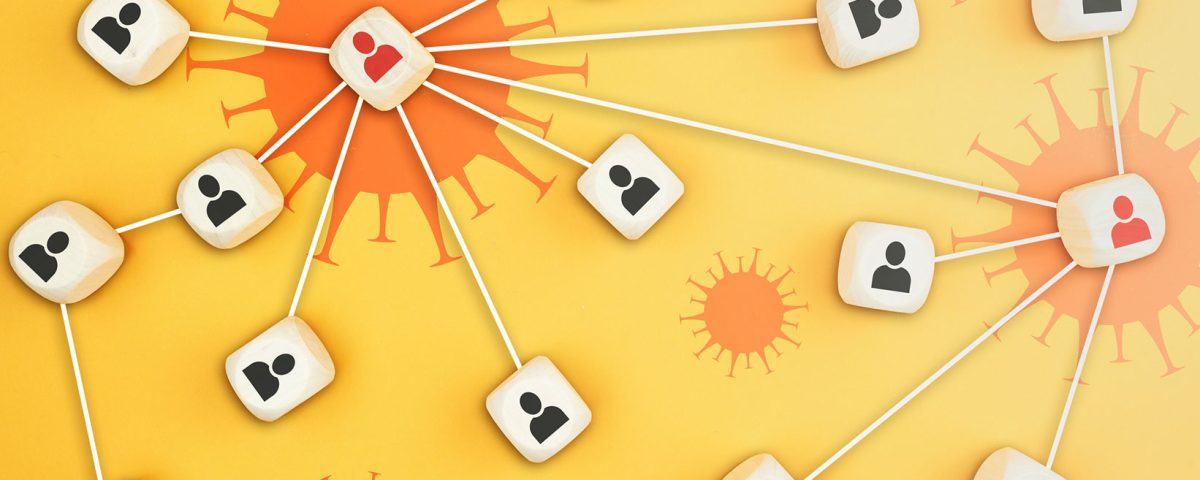 Ilustração demonstrando comunicação num cenário epidemiológico