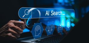Conceito de tecnologia de mecanismo de pesquisa AI